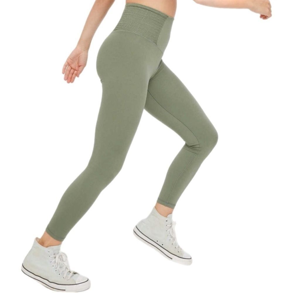 Offline Aerie Sage Green Real Me High Rise 7/8 Ankle Leggings Size Medium - Picture 2 of 8